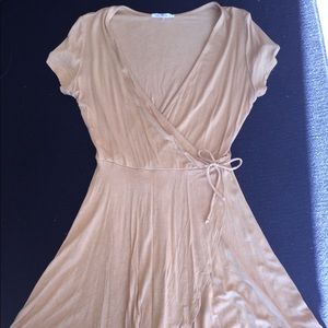 Mustard yellow skater dress